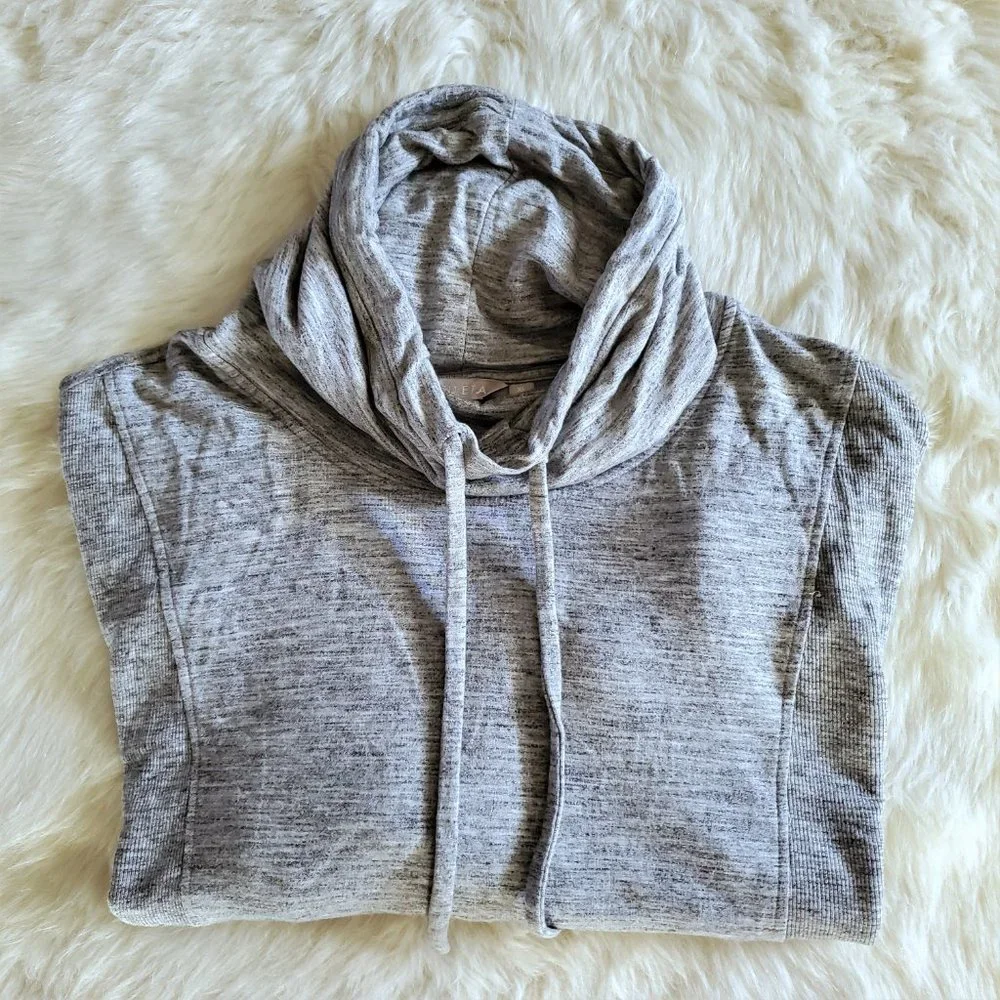 Athleta Coaster Luxe Cowl Neck Pullover Sweatshirt in Heather Gray Size XL - Picture 5 of 11